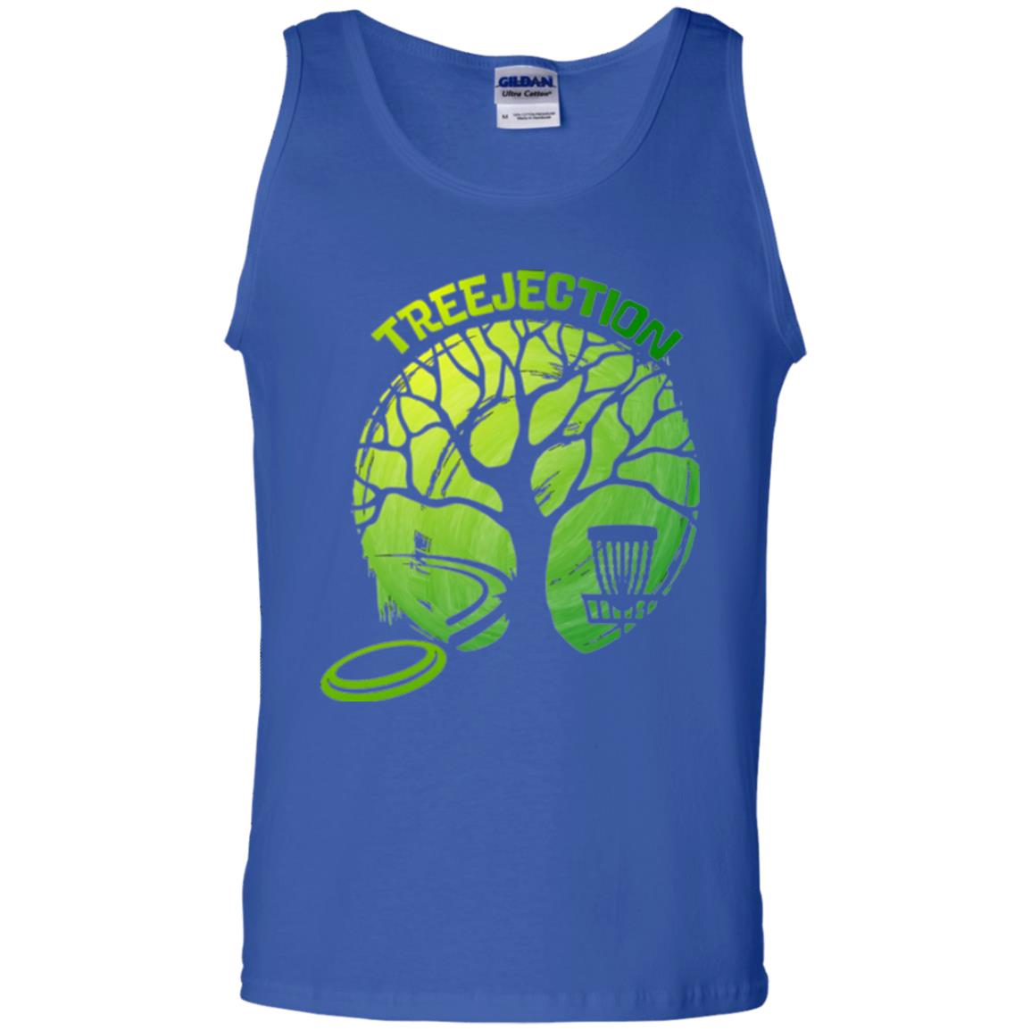 Funny Disc Golf T-shirt Treejection Royal