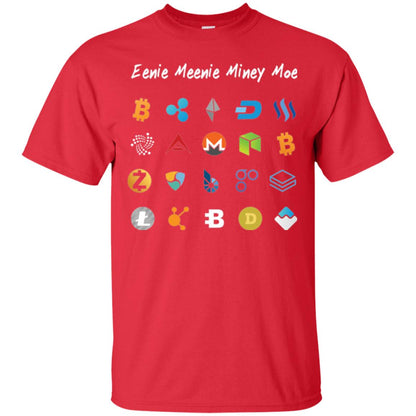Bitcoin Litecoin Ethereum Eenie Meenie Miney Moe T-shirt Red