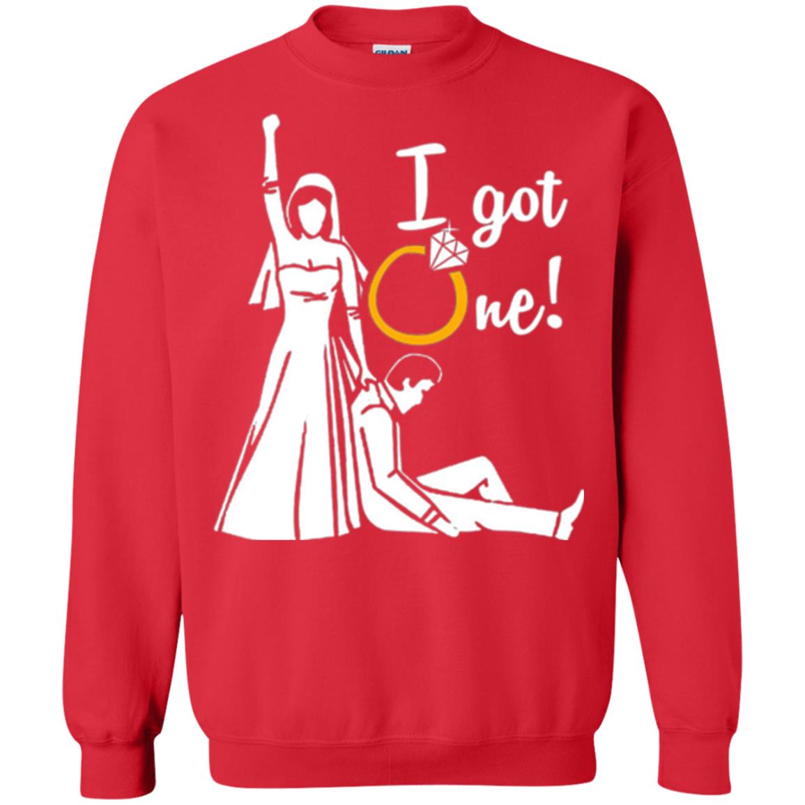 Just Married T-shirt I Got One - Funny Gift For Bride Red