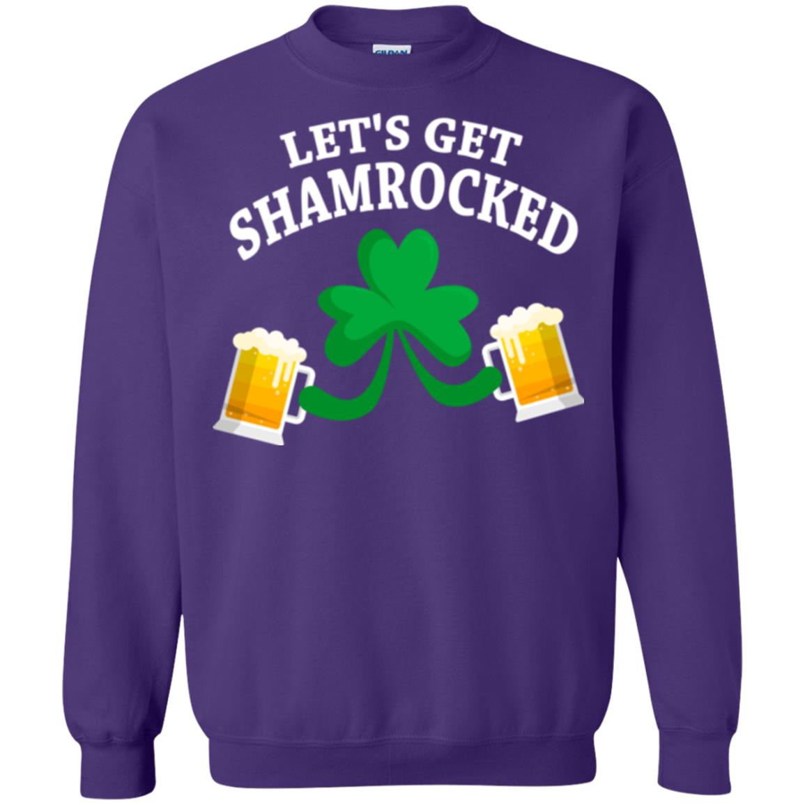 Patrick_s Day T-shirt Let_s Get Shamrocked Purple