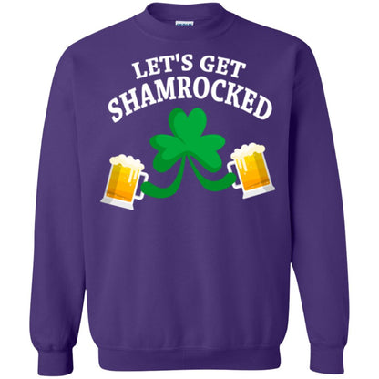 Patrick_s Day T-shirt Let_s Get Shamrocked Purple