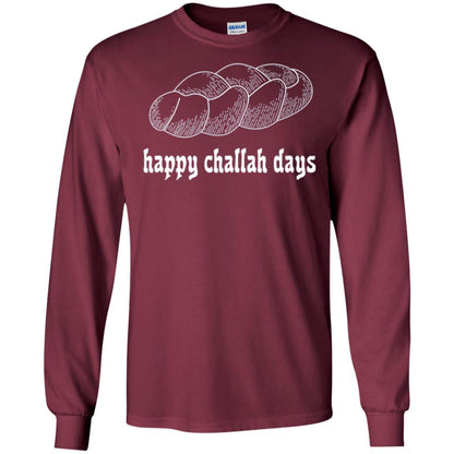 Baker T-shirt Happy Challah Days T-shirt Maroon