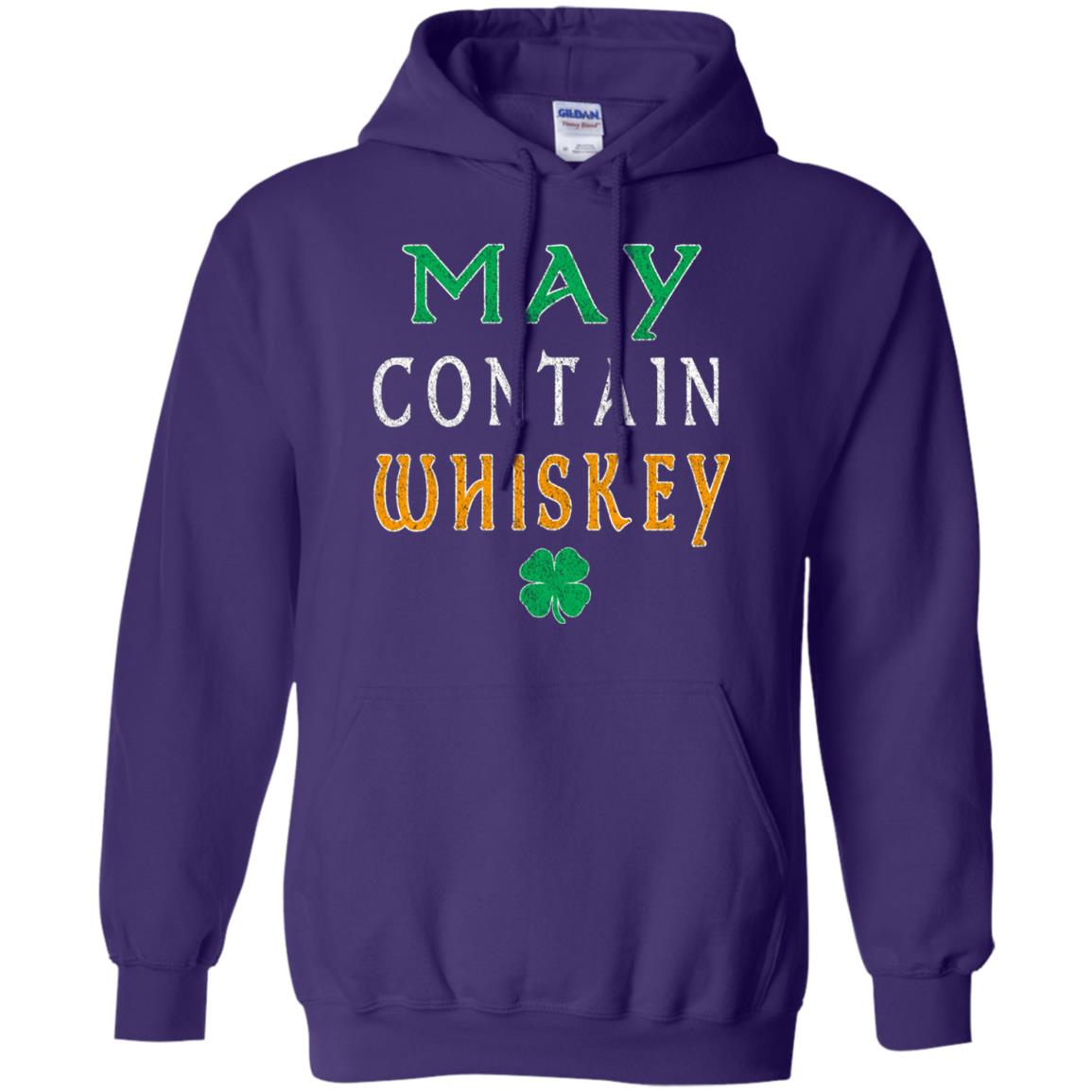 May Contain Whiskey St. Patrick_s Day T-shirt Purple