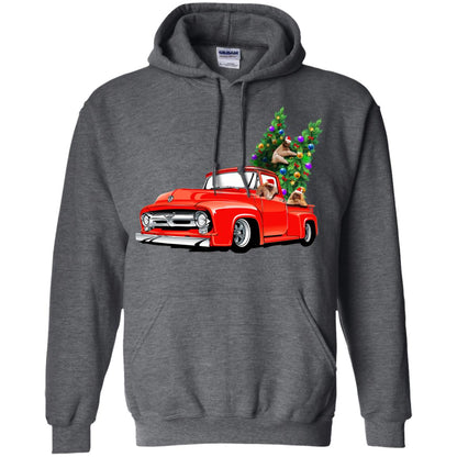 Christmas Tree And Sloths On Car X-mas Gift Shirt Dark Heather