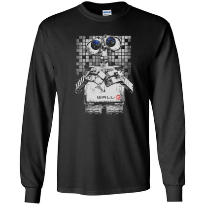 Film T-shirt Wall-e Tile Portrait Graphic Black