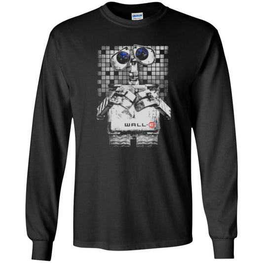 Film T-shirt Wall-e Tile Portrait Graphic Black