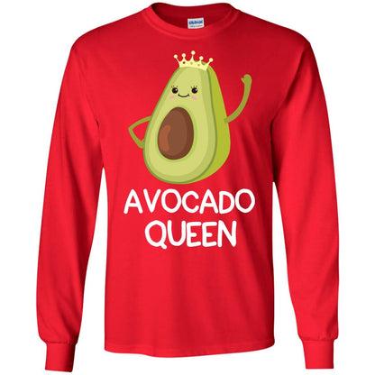 Avocado Queen Vegetarian Shirt For Girls Red
