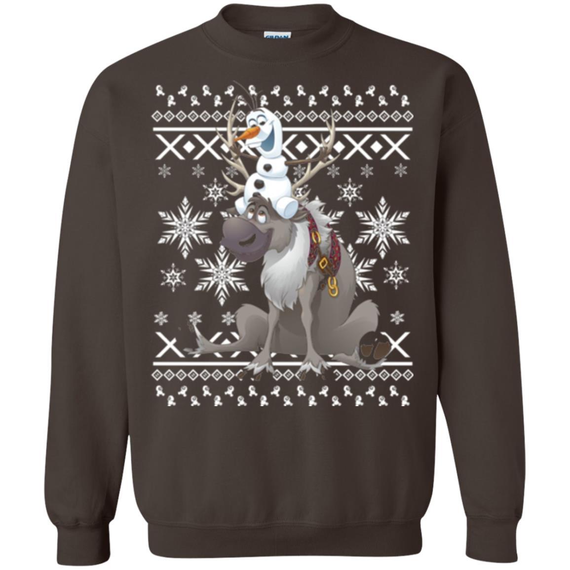 Film T-shirt Frozen Olaf Sven Riding Antler Dark Chocolate