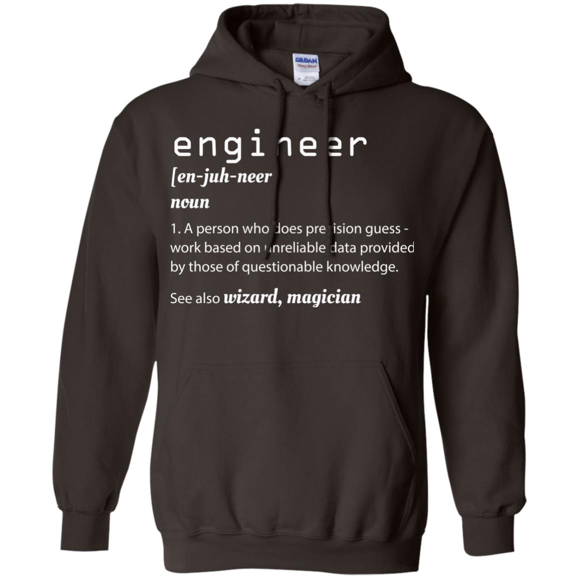 A Person Who Does Precision Guess Work Based On Engineer T-shirt Dark Chocolate