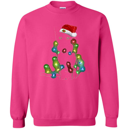 Christmas T-shirt Cat And Lights Heliconia