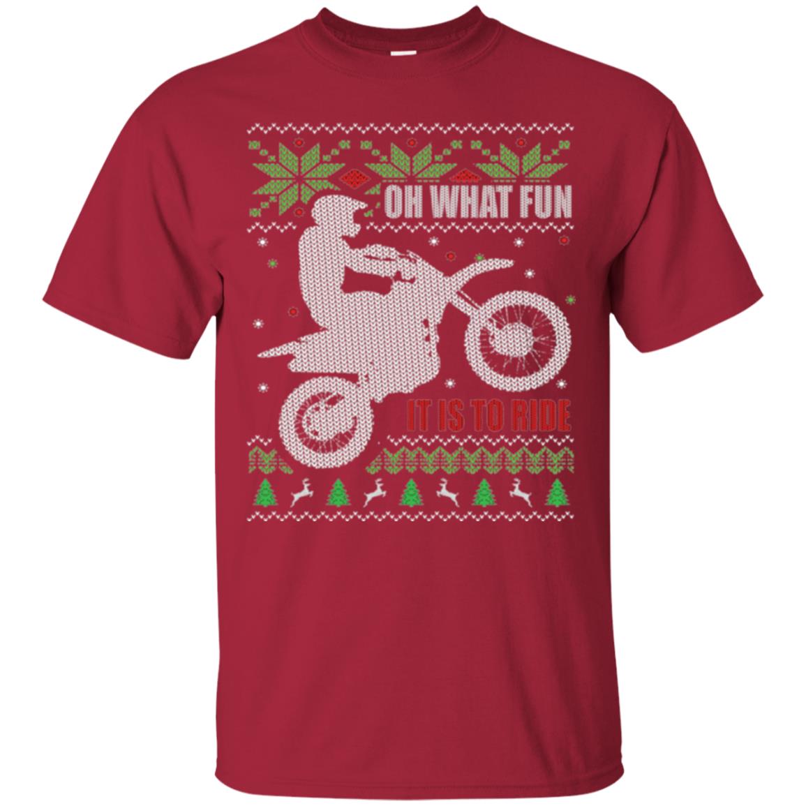 Motorbike T-shirt Oh What Fun It Is To Ride Cardinal