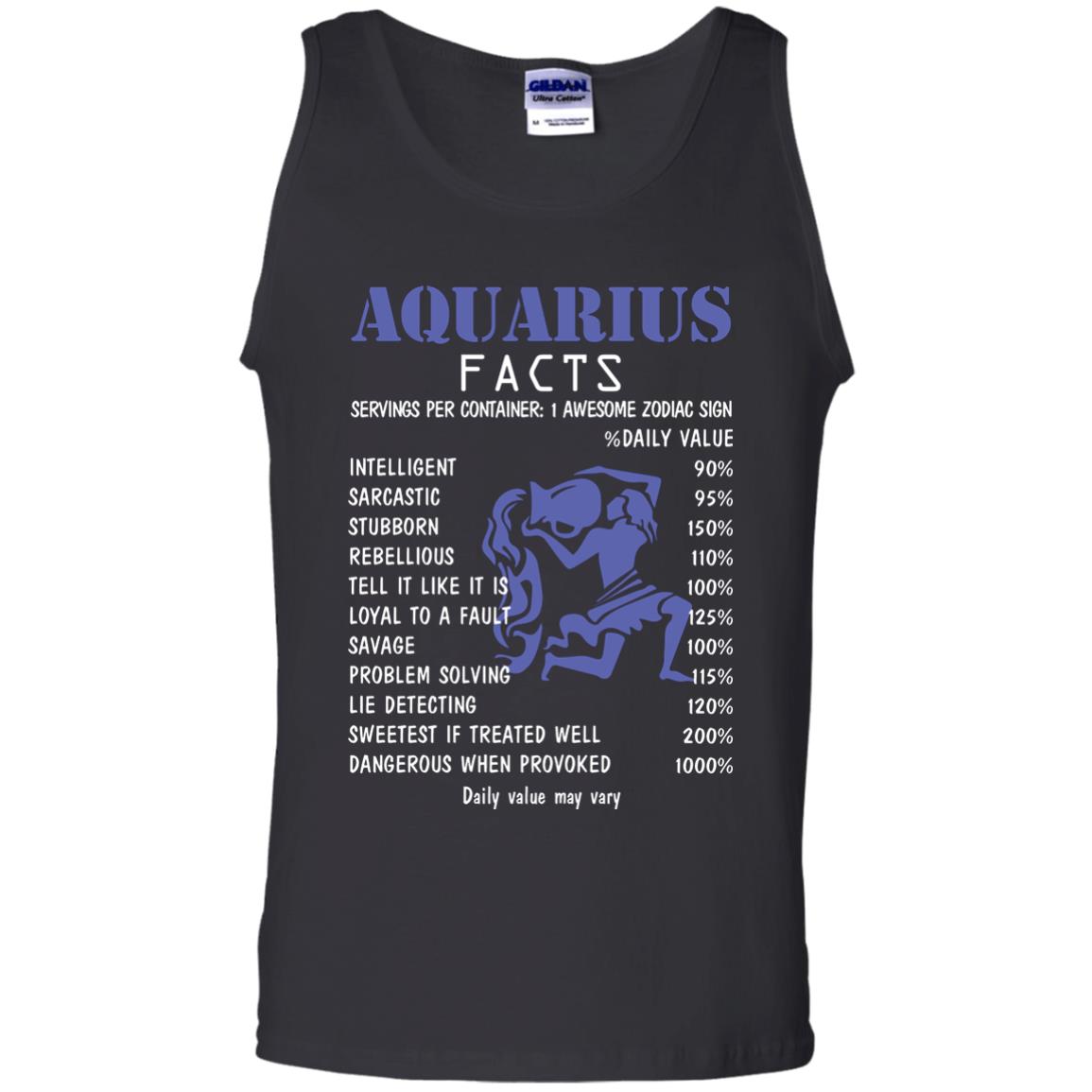 Aquarius Facts 1 Awesome Zodiac Sign Gift Shirt Fo Aquarius Horoscope Black