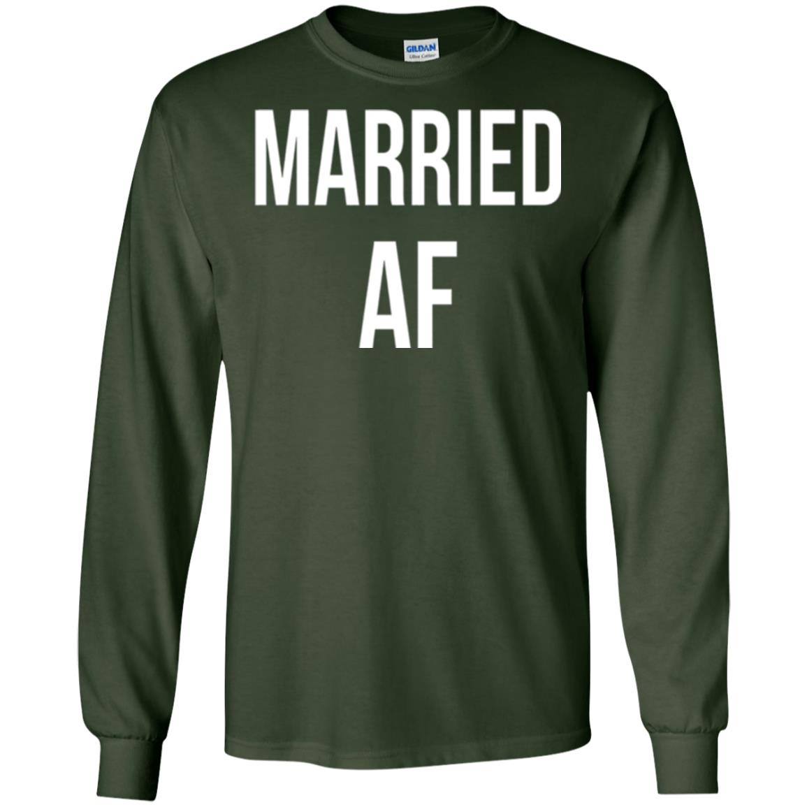 Married Af Funny T-shirt Forest Green