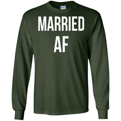 Married Af Funny T-shirt Forest Green