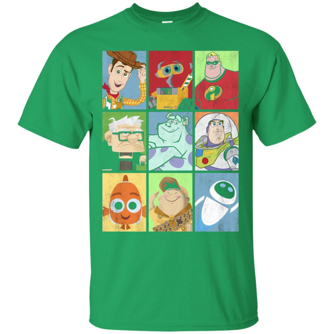 Epic Boxed Up Line Up Character Graphic T-shirt Irish Green