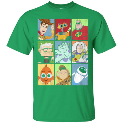 Epic Boxed Up Line Up Character Graphic T-shirt Irish Green