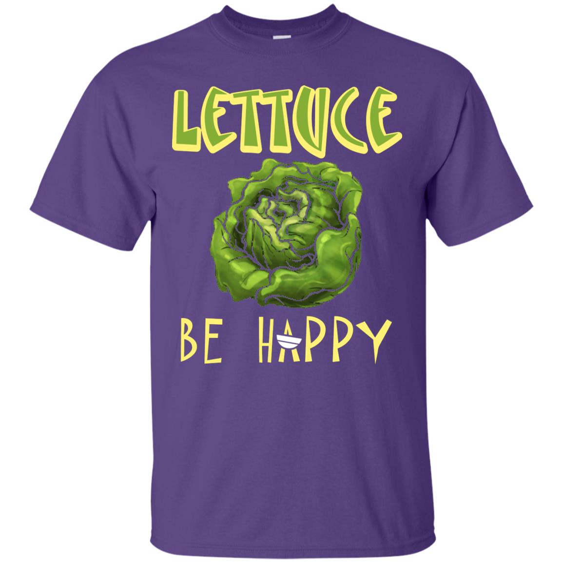 Lettuce Be Happy Lettuce Lover T-shirt Purple