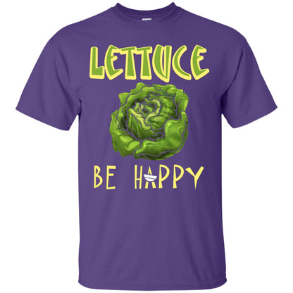 Lettuce Be Happy Lettuce Lover T-shirt Purple
