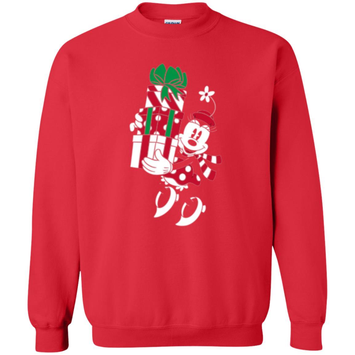 Christmas T-shirt Disney Minnie Mouse Christmas Gifts Red