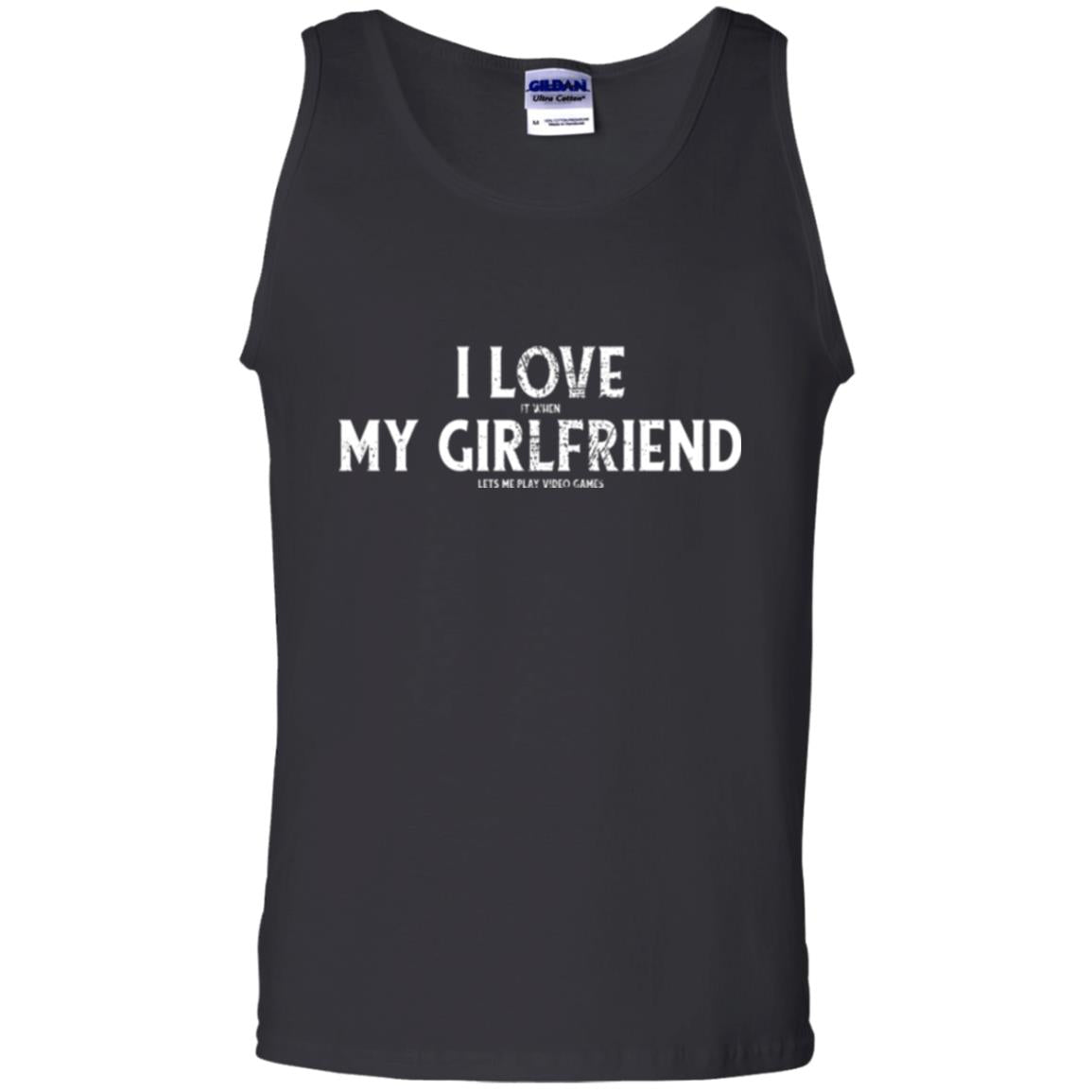 Funny Gamer T-shirt I Love My Girlfriend Lets Me Play Video Games Black