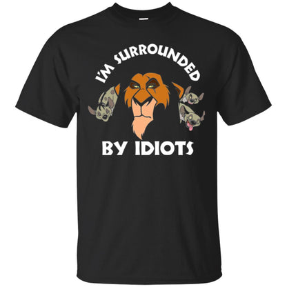Disney Lion King T-shirt Scar Surrounded By Idiots Black