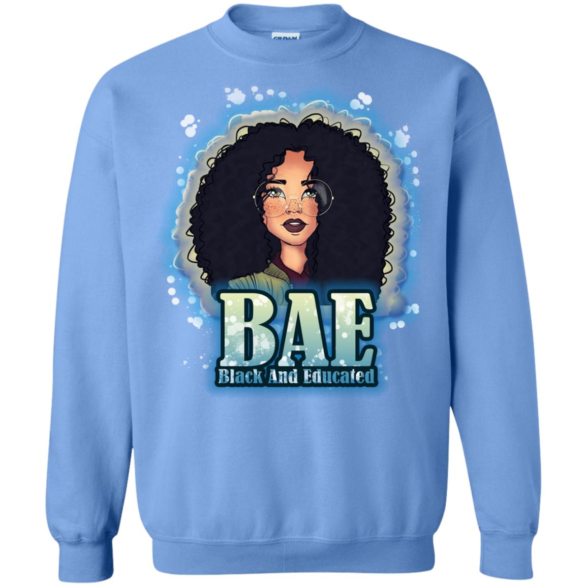 Bae Shirt Black And Educated Carolina Blue