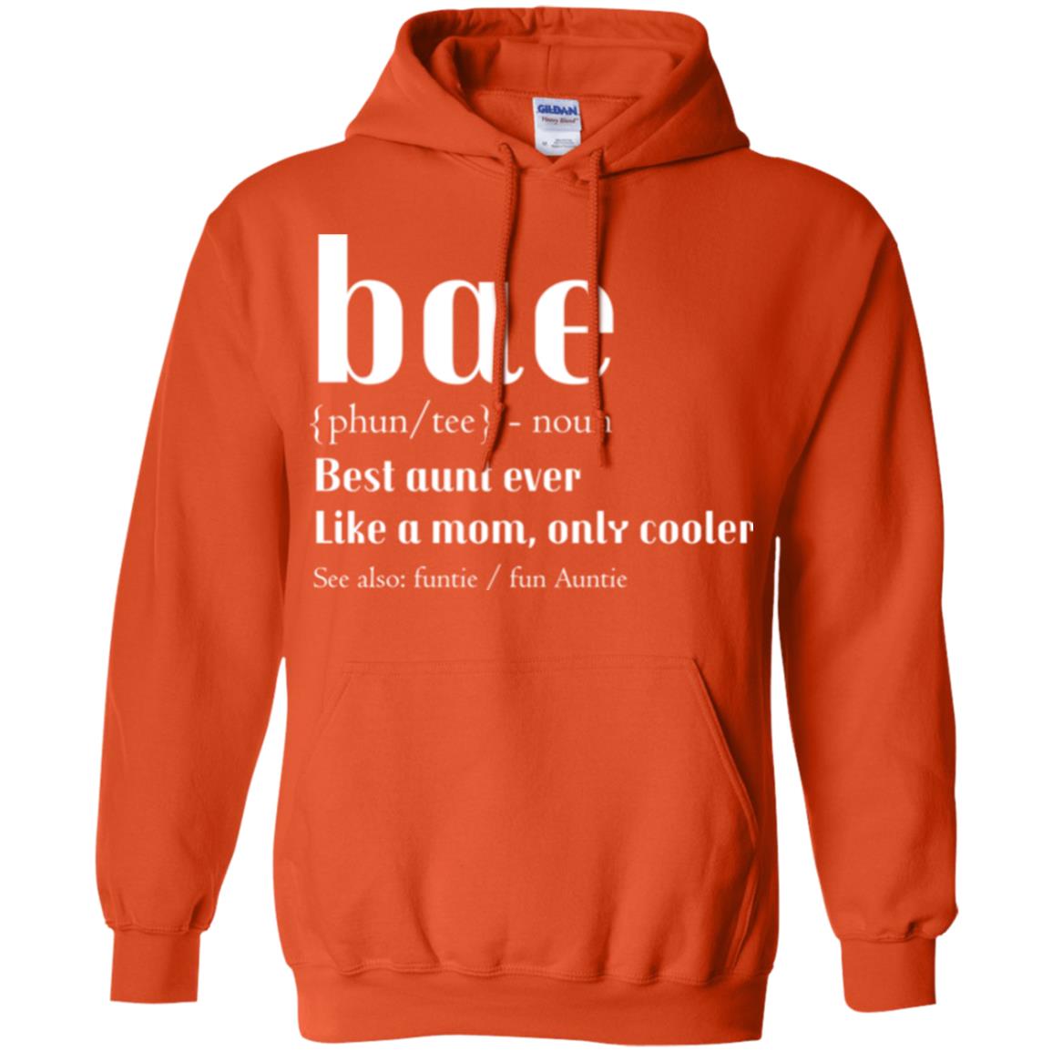 Aunt T-shirt Bae Best Aunt Ever Orange