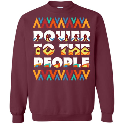African American T-shirt Power To The People Maroon