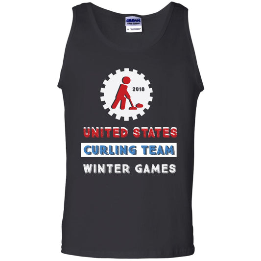 United States Curling Team Winter Games Curling Lover T-shirt Black