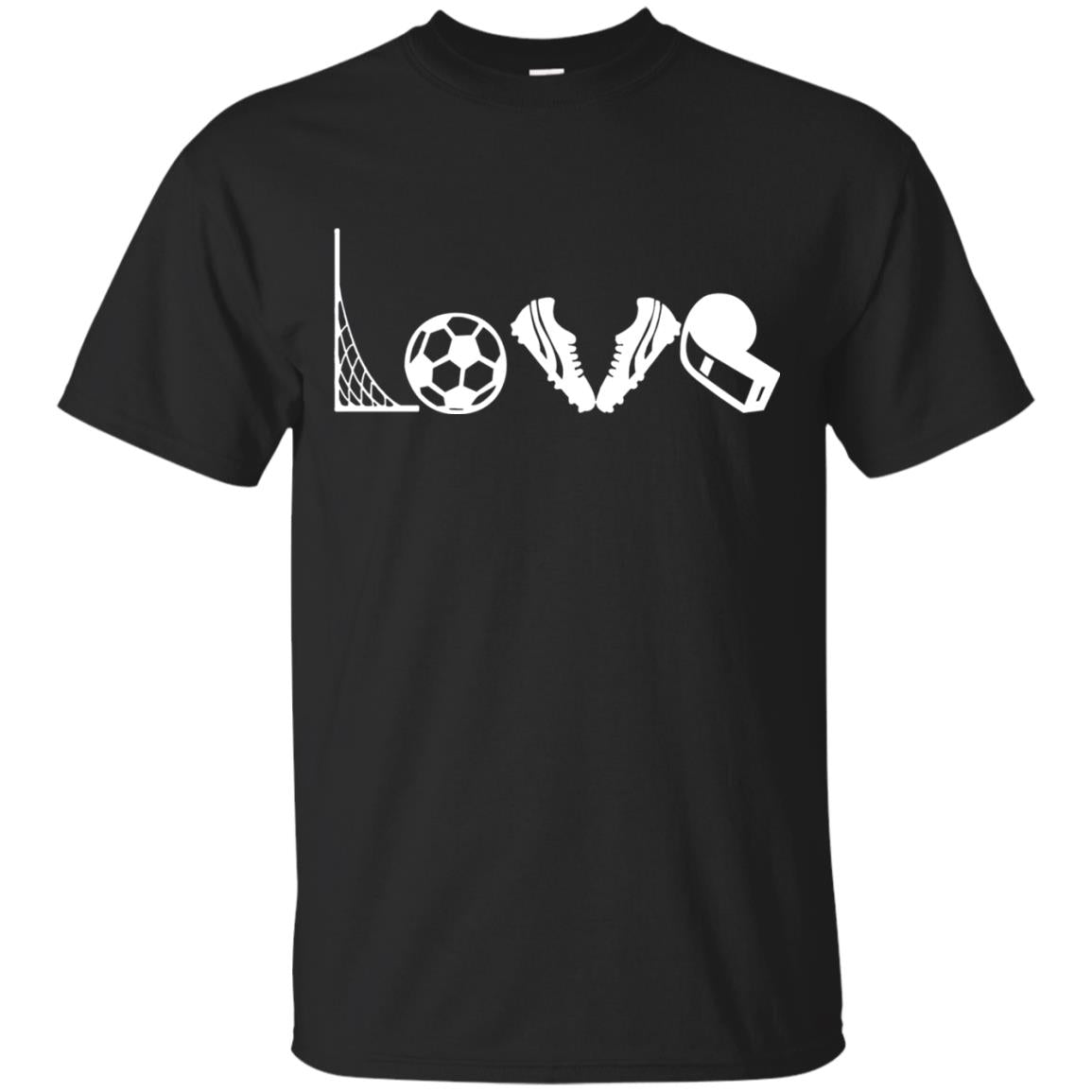 I Love Soccer Funny Soccer Lover T-shirt Black