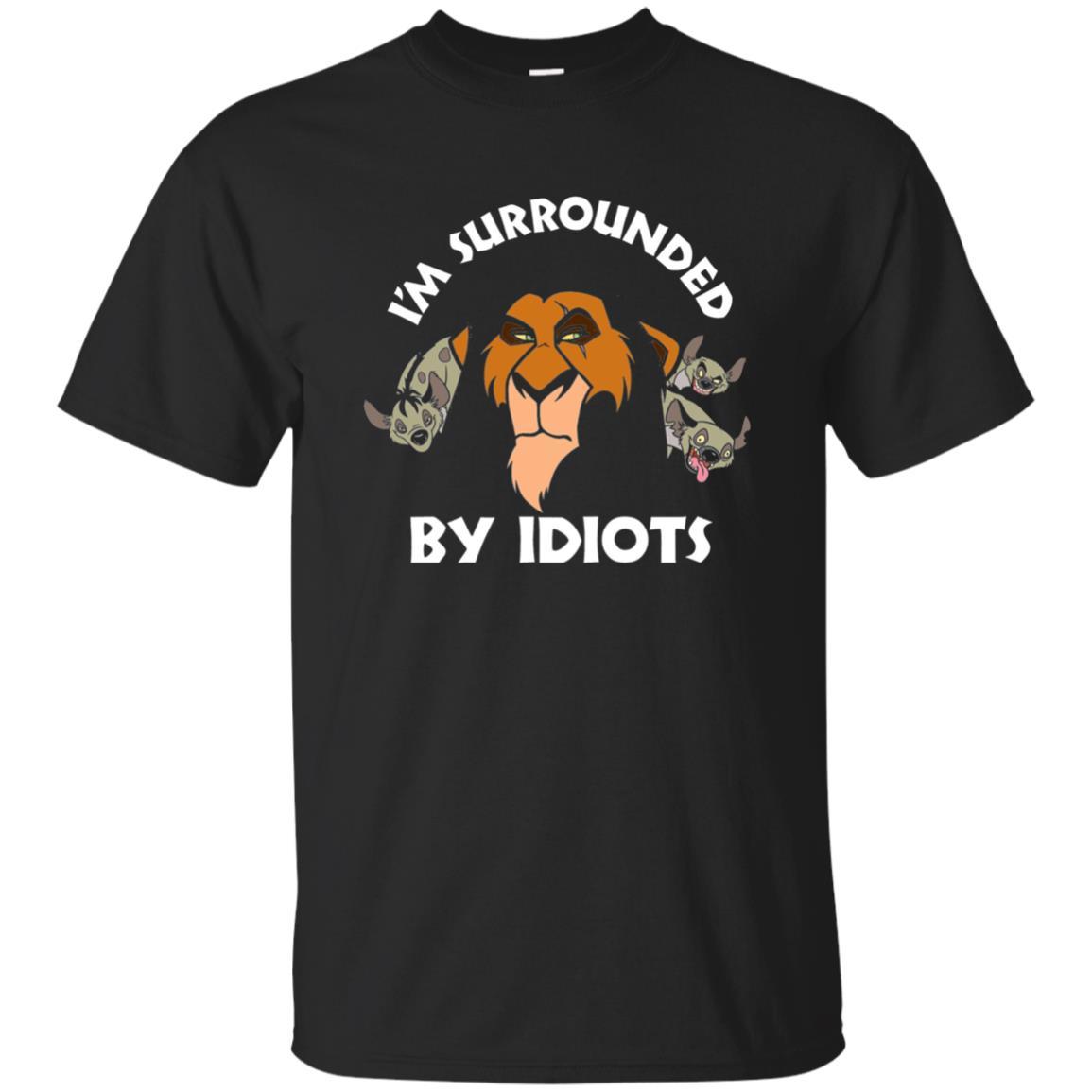 Lion King T-Shirt Scar Surrounded By Idiots Black Small
