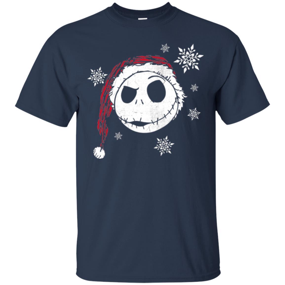 Christmas T-shirt Disney Nightmare Before Christmas Snowflake Navy