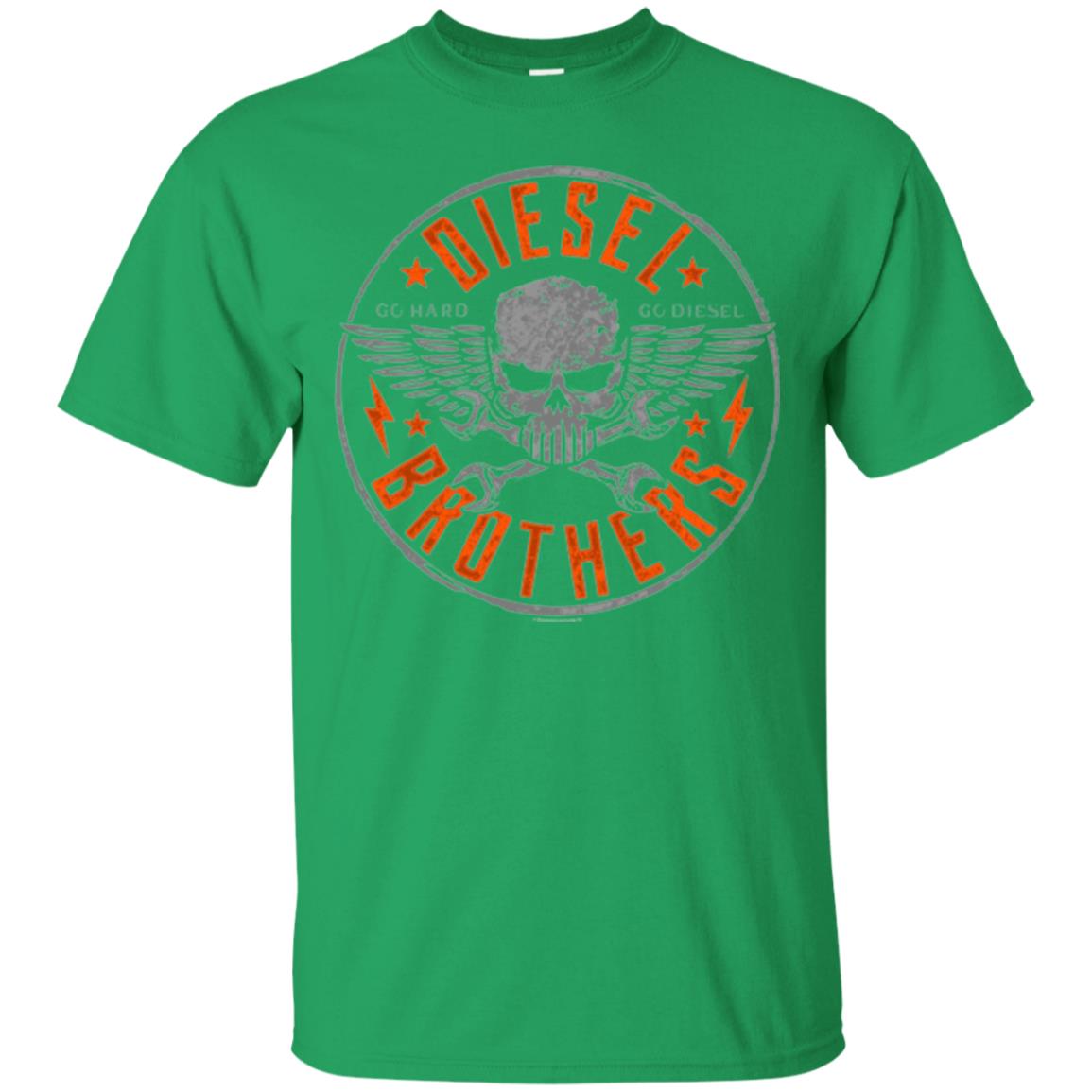 Skull Cross Wrench T-shirt Diesel Brothers Go Hard Go Diesel Irish Green