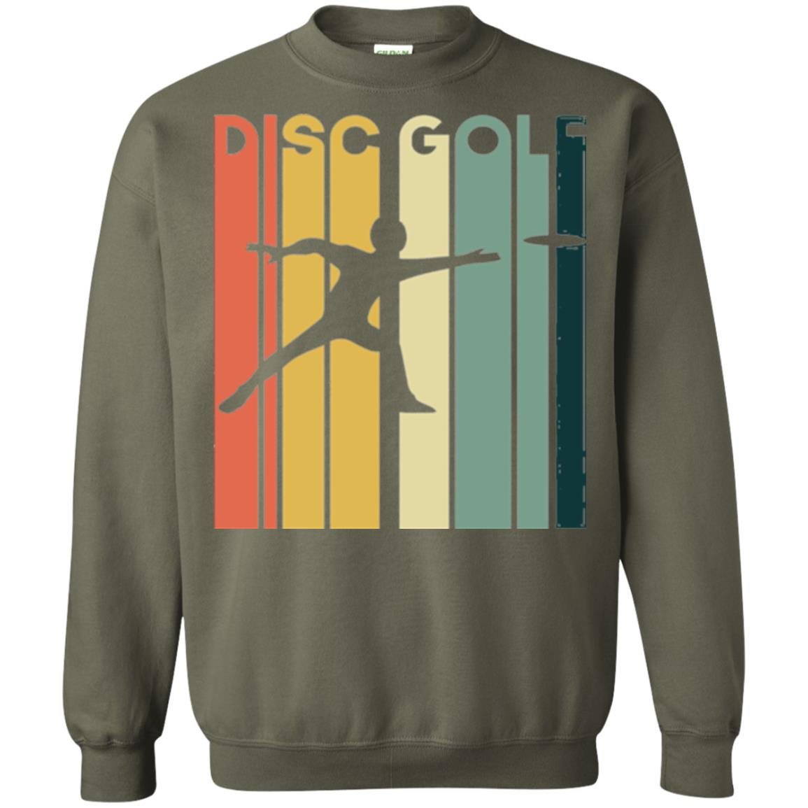 Disc Golf Retro Vintage T-shirt Military Green