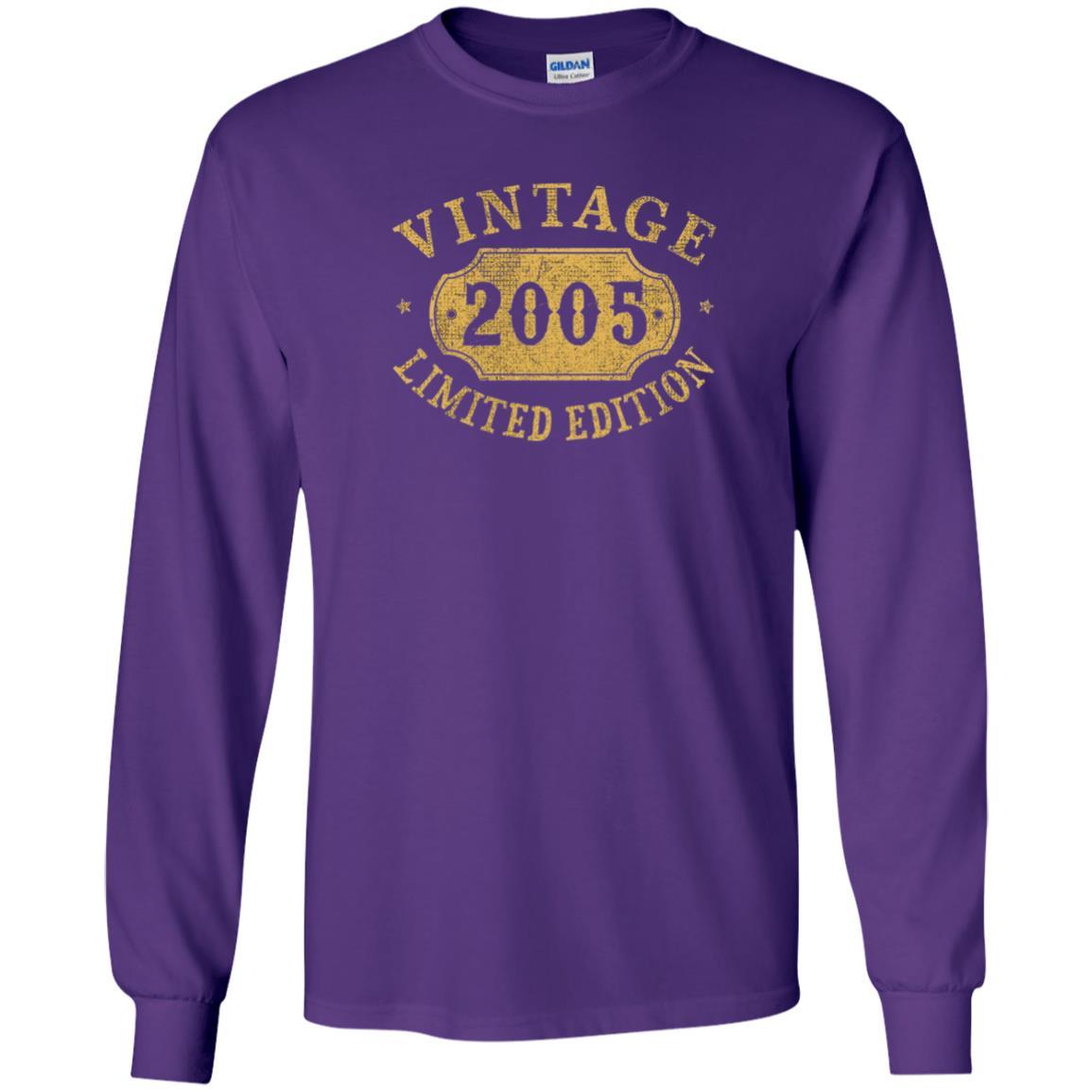 Brithday T-shirt Vintage 2005 Limited Edition Purple