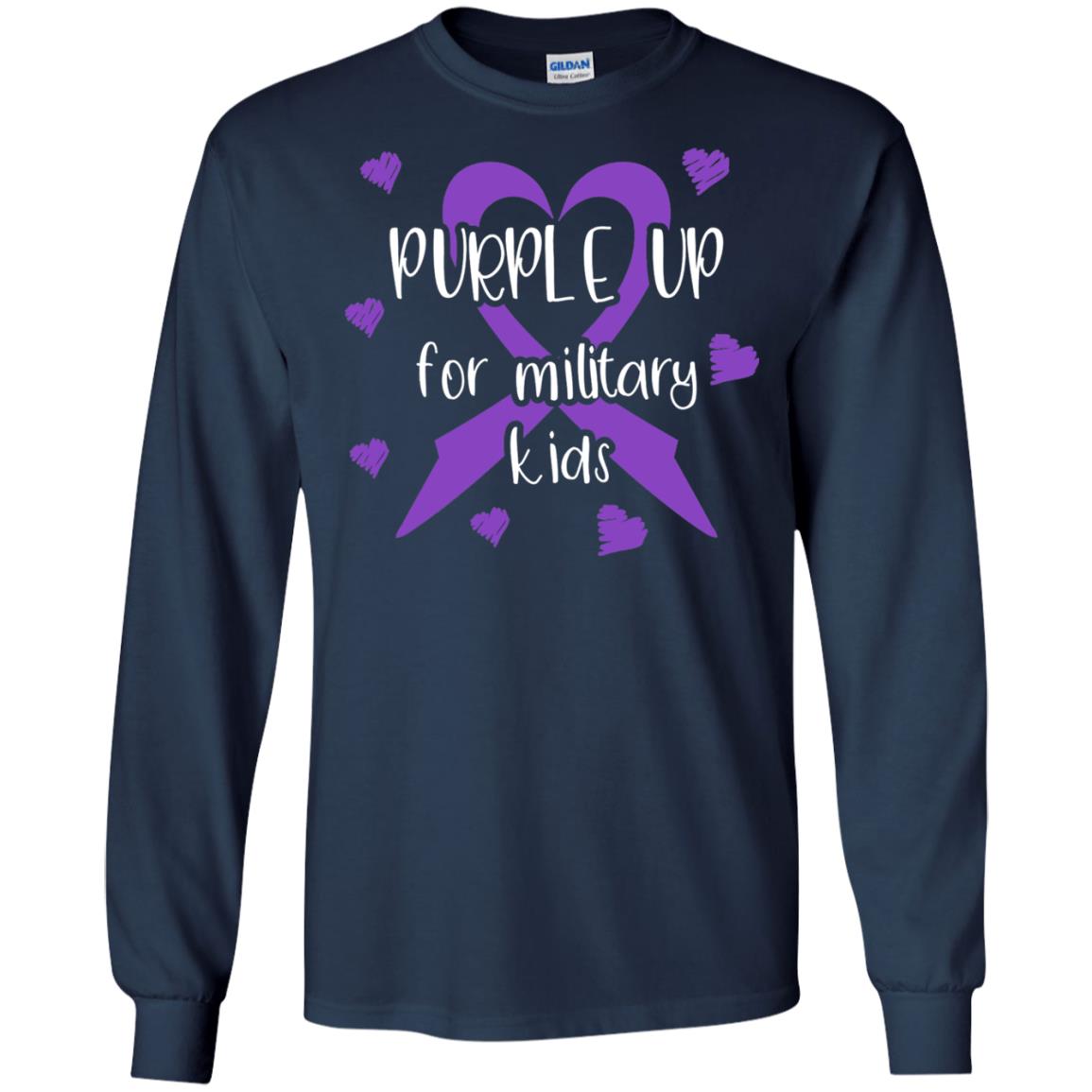 Purple Up For Military Kids Shirt Navy