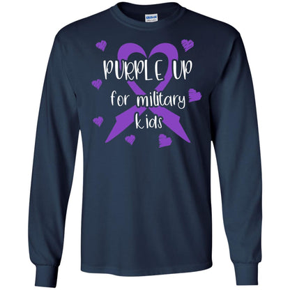 Purple Up For Military Kids Shirt Navy