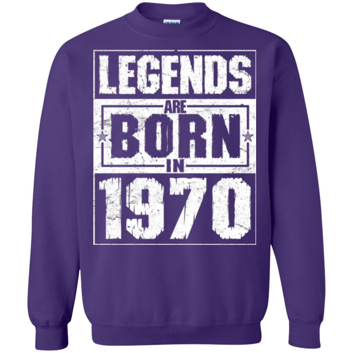 Brithday T-shirt Legends Are Born In 1970 Purple