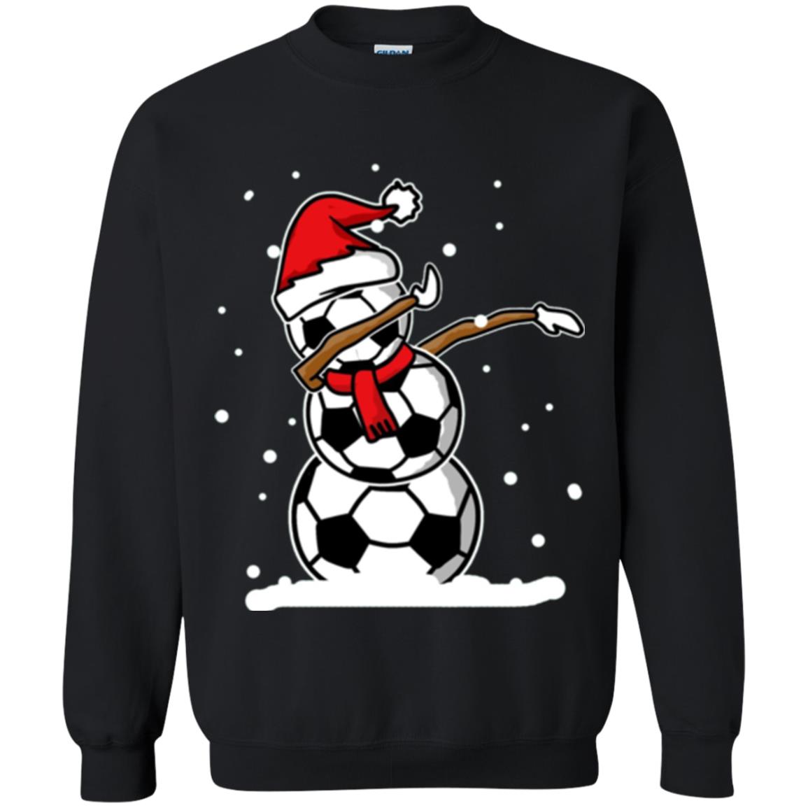 Christmas T-shirt Dabbing Snowman Ball Black