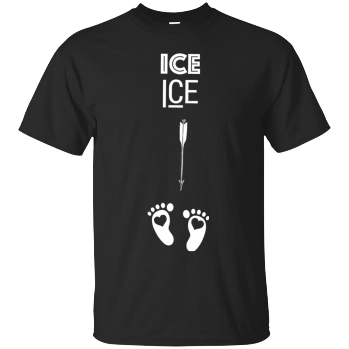 Ice Ice Surprise Baby Pregnancy Announcement T-shirt Black