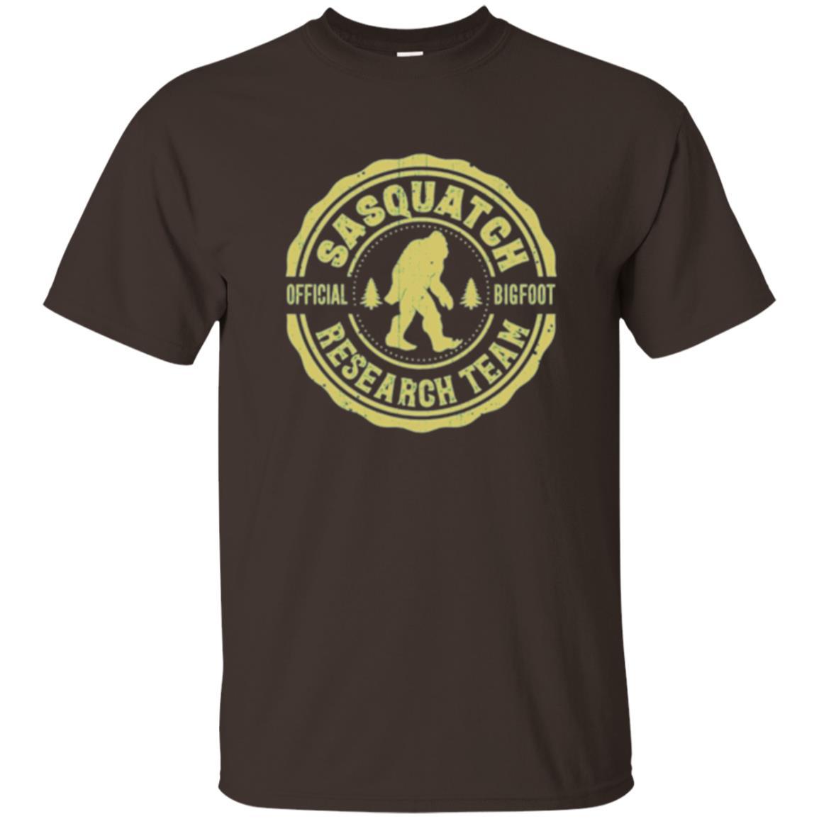 Squatchin Gone T-shirt Finding Sasquatch Bigfoot Research Team Dark Chocolate