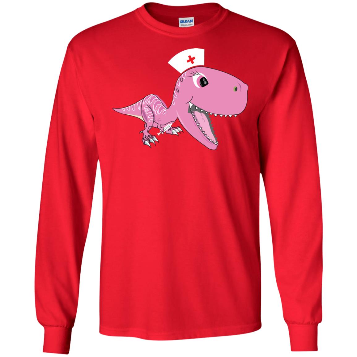 Dinosau-nurse Dinosaurus Nursing Shirt Red
