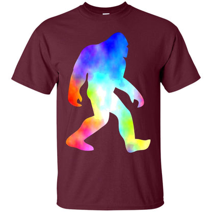 Bigfoot Sasquatch Neon T-shirt Maroon