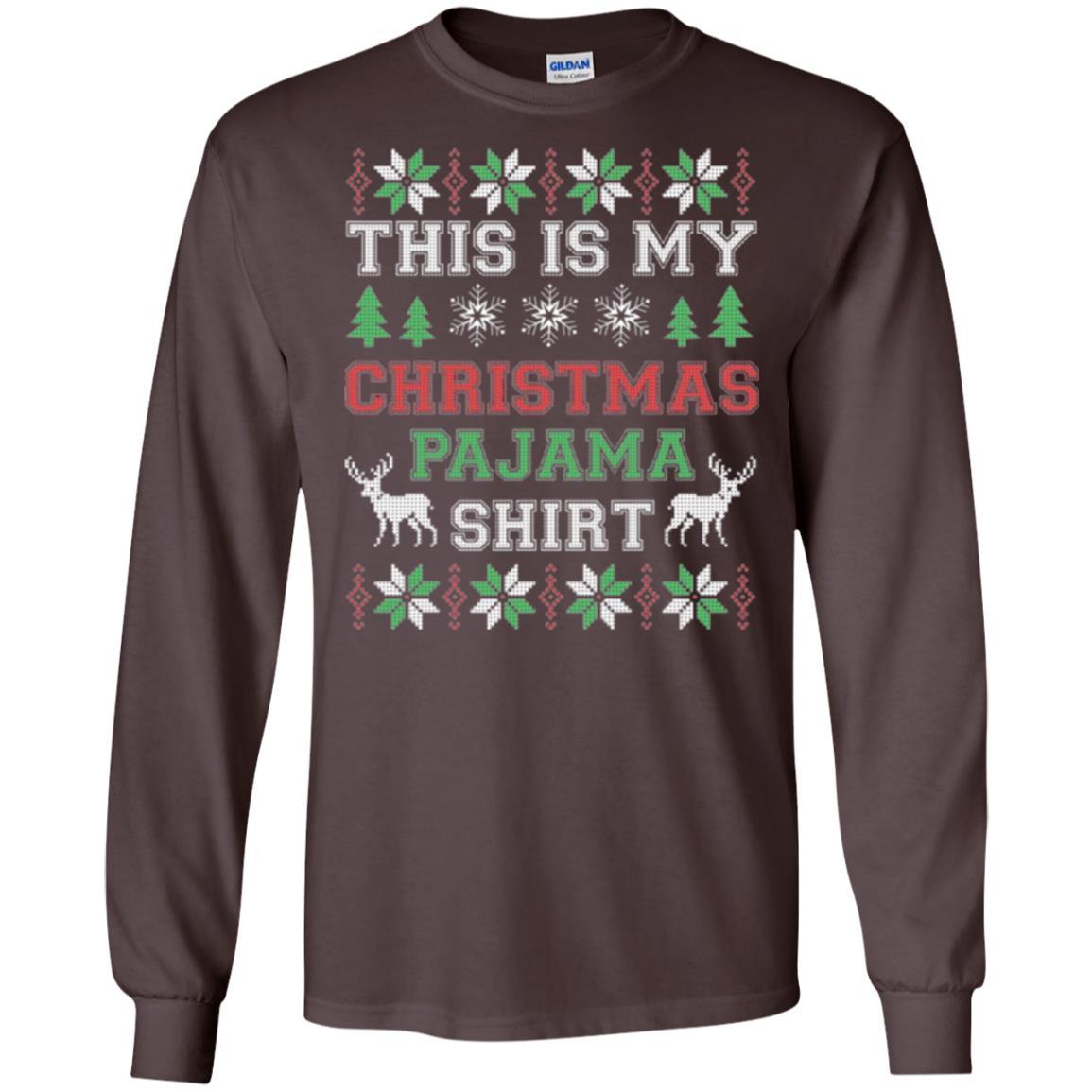 Christmas T-shirt This Is My Christmas Pajama Dark Chocolate