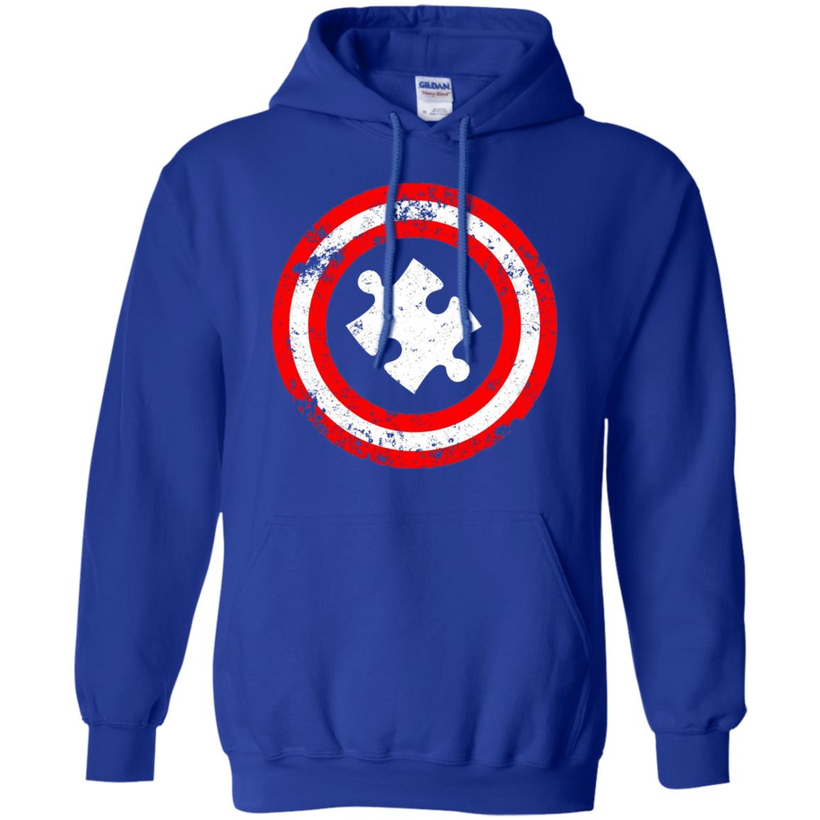 Captain Autism Superhero T-shirt Autism Awareness Royal