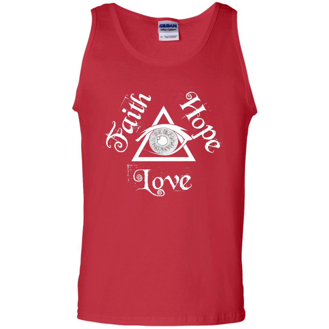 Faith Hope Love Eye Of Providence Esoteric Shirt Red