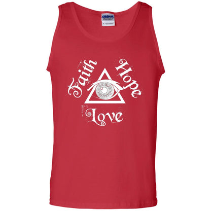 Faith Hope Love Eye Of Providence Esoteric Shirt Red