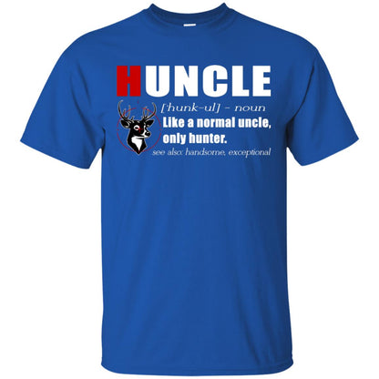 Huncle Definition Like A Normal Uncle Only Hunter Hunting Uncle Gift Shirt For Mens Royal