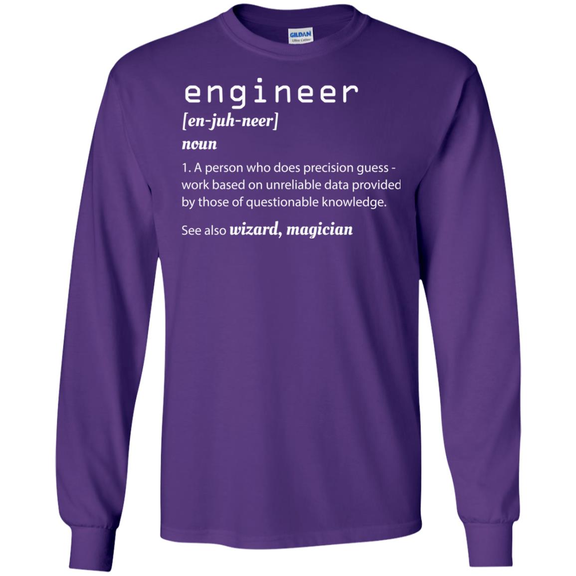A Person Who Does Precision Guess Work Based On Engineer T-shirt Purple