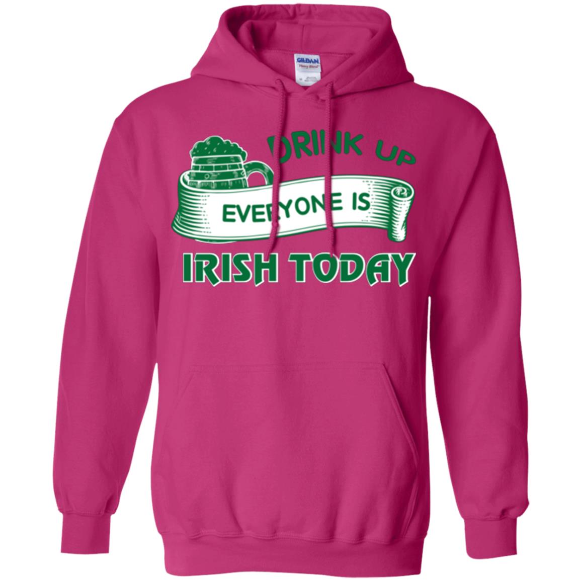 Saint Patrick's Day T-shirt Drink Up Everyone Is Irish Today Heliconia